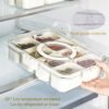 6-Compartment Fridge Storage Box – Leak-Proof, Space-Saving Organizer