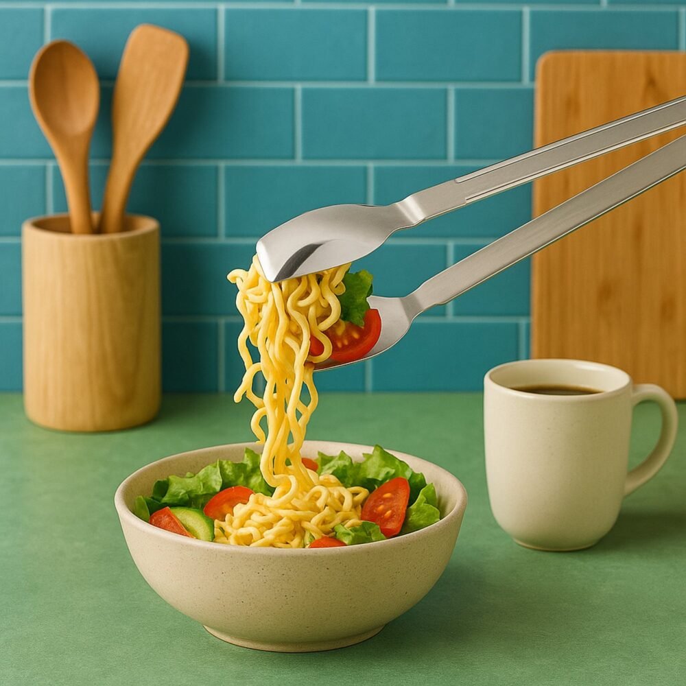 04_tong.jpg Stainless Steel Serving Tong – 2-in-1 Pasta & Salad Tool