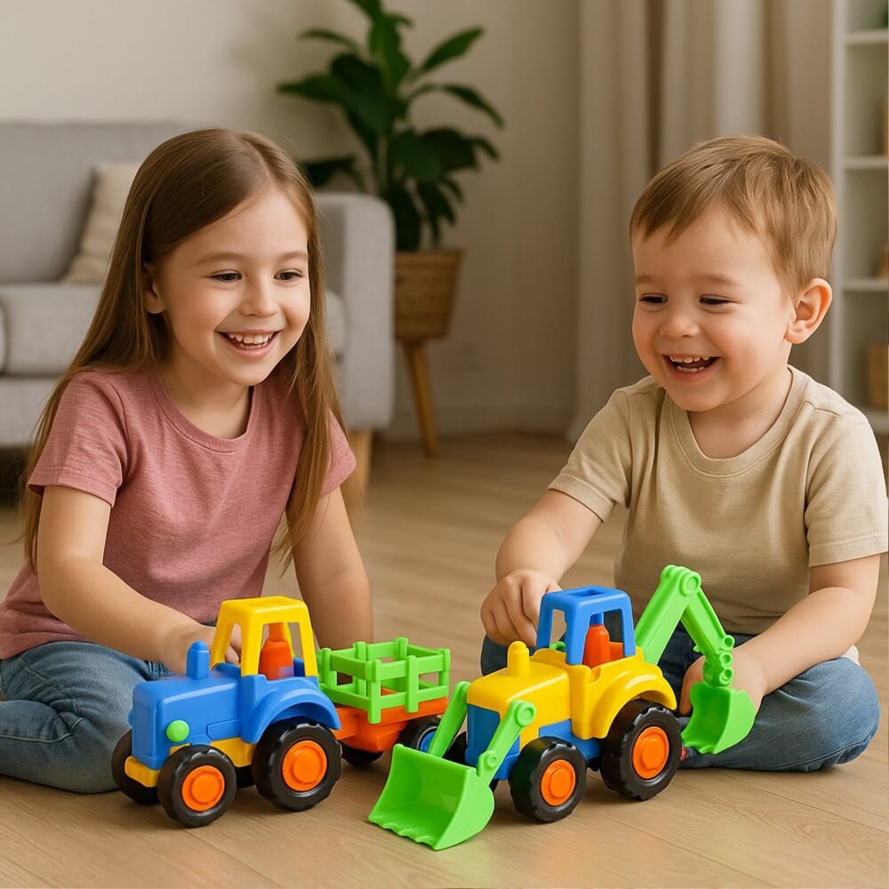Construction Vehicle Toy Set – Durable 8-Pc Mini Trucks for Kids