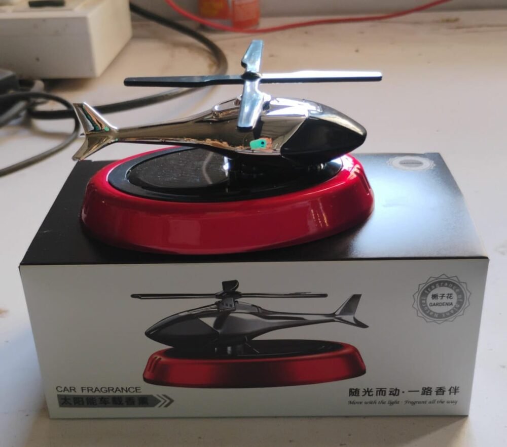 Solar Helicopter Car Air Freshener – Eco-Friendly Rotating Diffuser