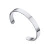 Silver-Tone Stainless Steel Bracelet – Minimalist Open-Ended Kada