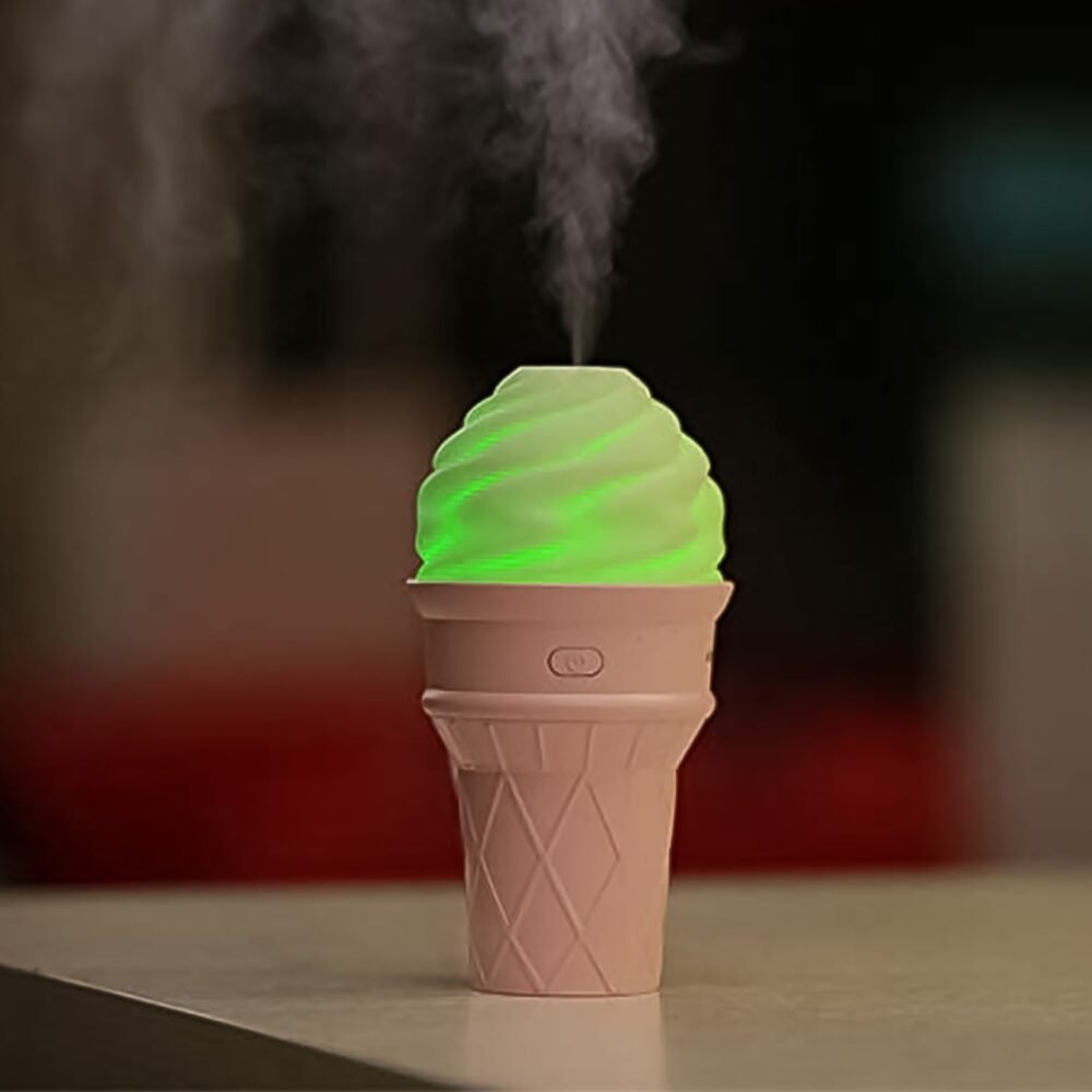 Ice Cream Cone Humidifier – Portable Air Freshener with LED