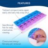 Weekly Pill Organizer – 14 Compartments with Snap Lids