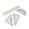 Geometry Set – 4-Piece Transparent Plastic Ruler Kit