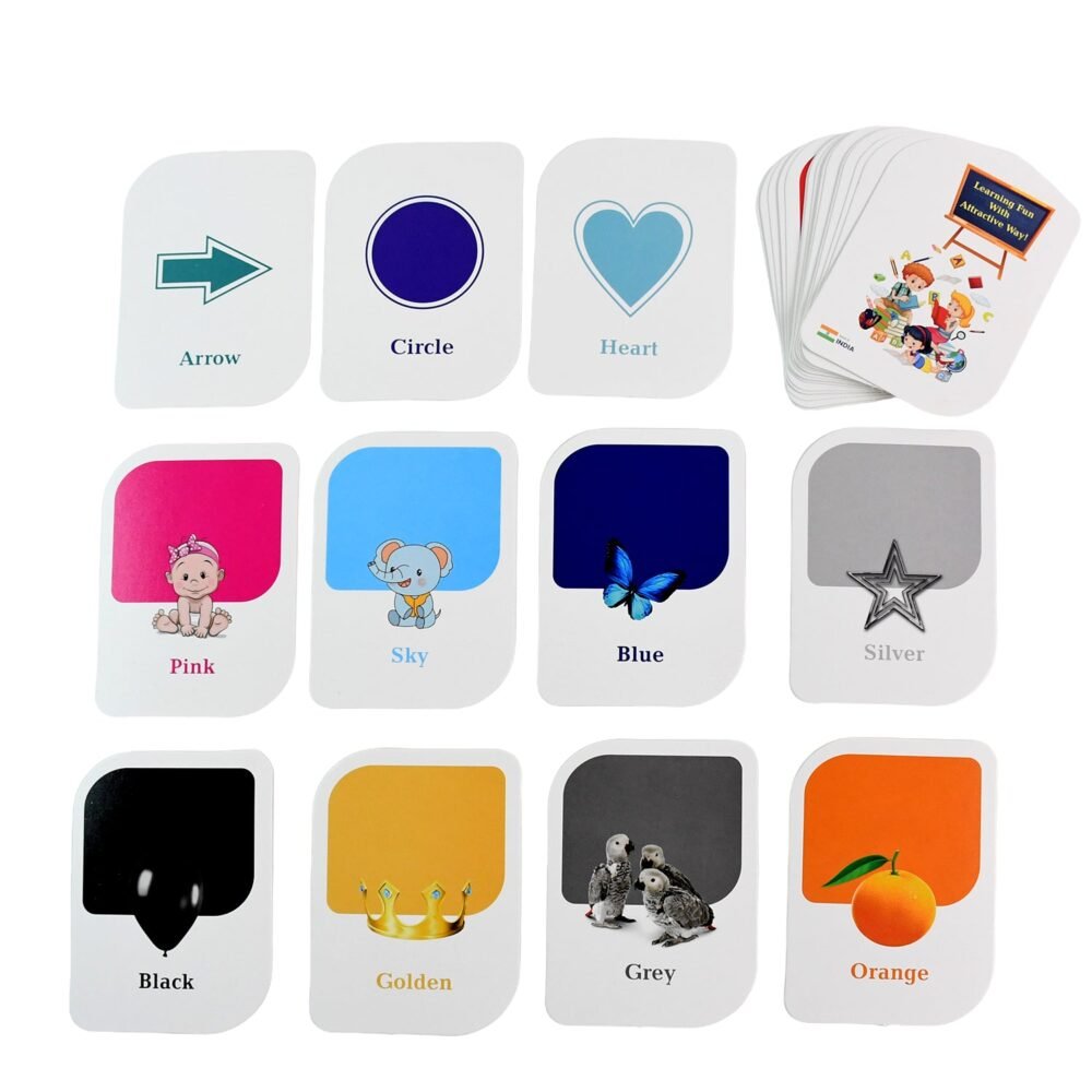 Color & Shape Flashcards – 32-Piece Early Learning Set for Toddlers