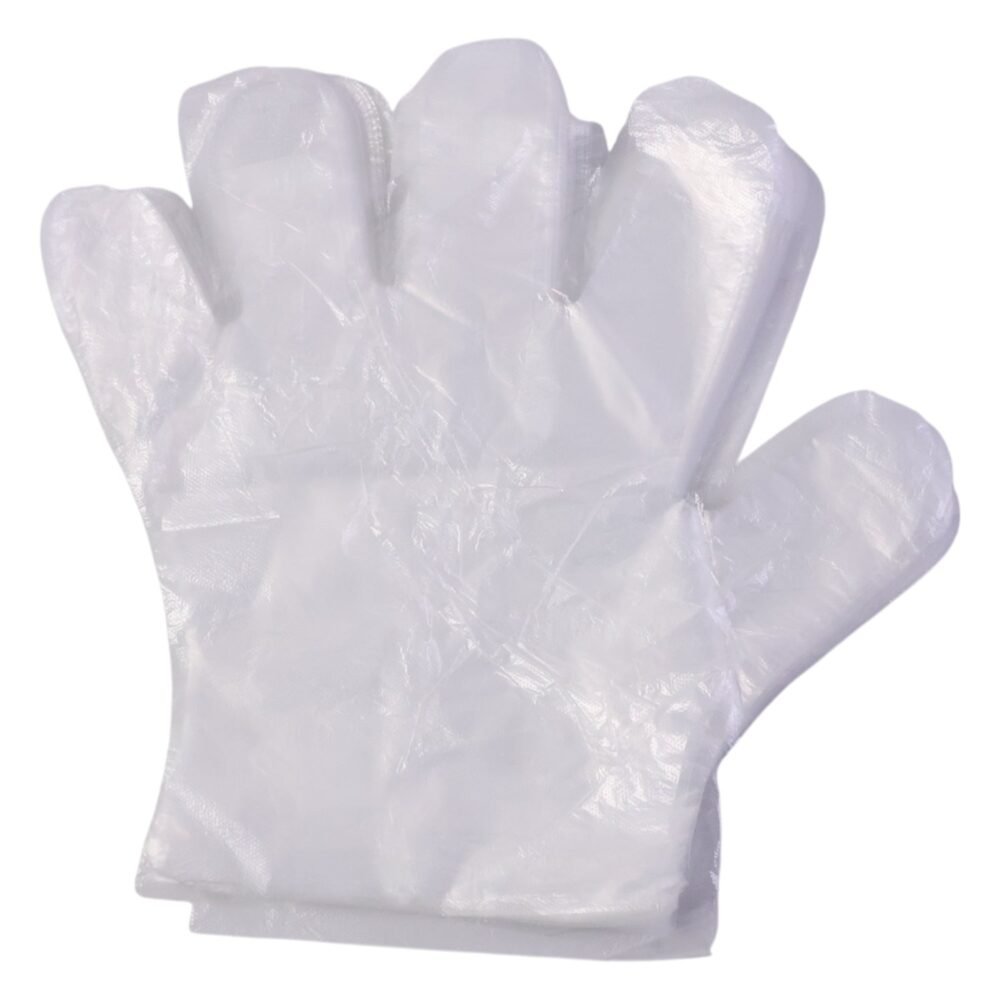 Disposable Plastic Gloves – 100 Pack for Food Safety & Cleaning