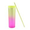 Gradient Plastic Drinking Tumbler – Reusable & Spill Proof
