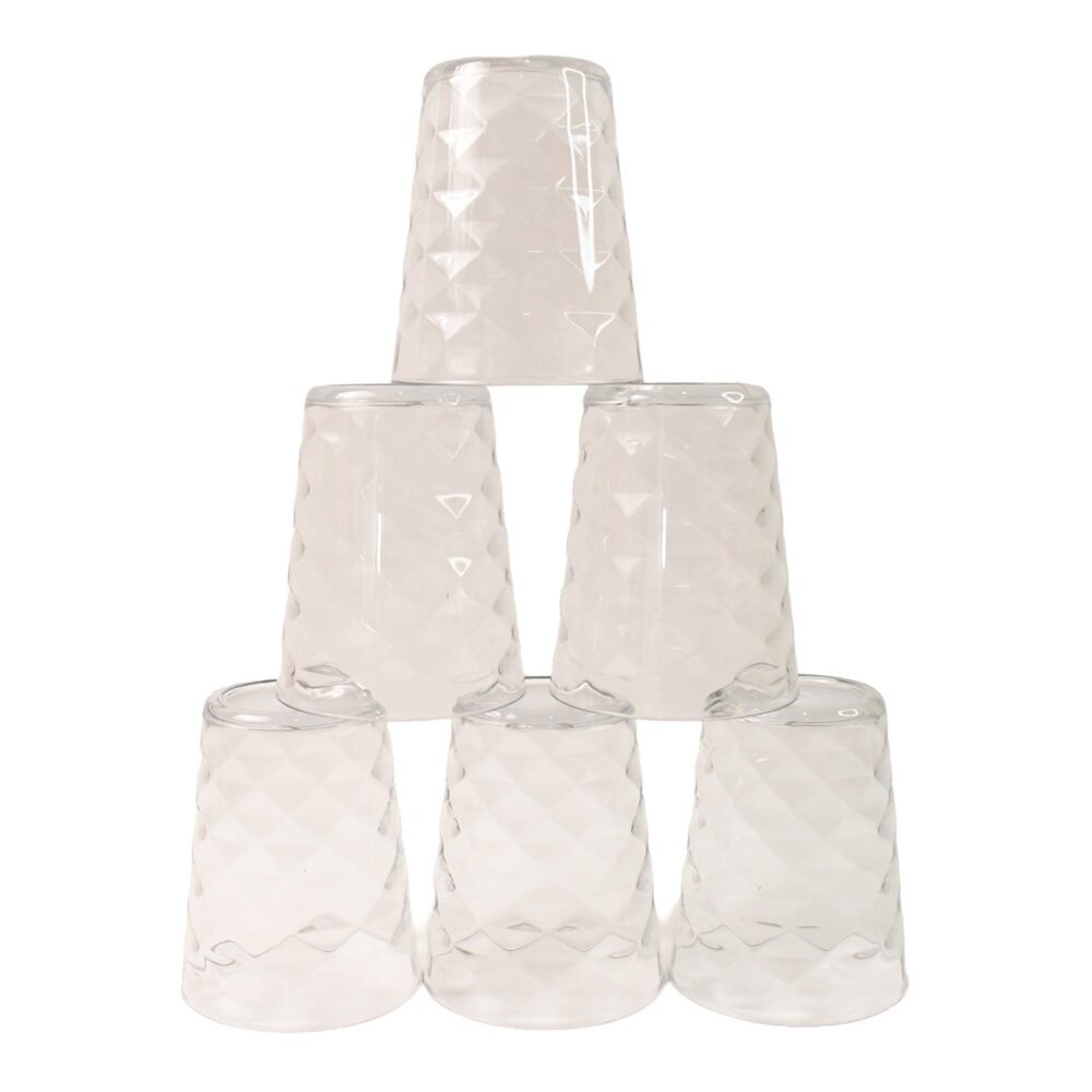 Pyramid Glass – 300 ML Unbreakable Plastic Tumbler