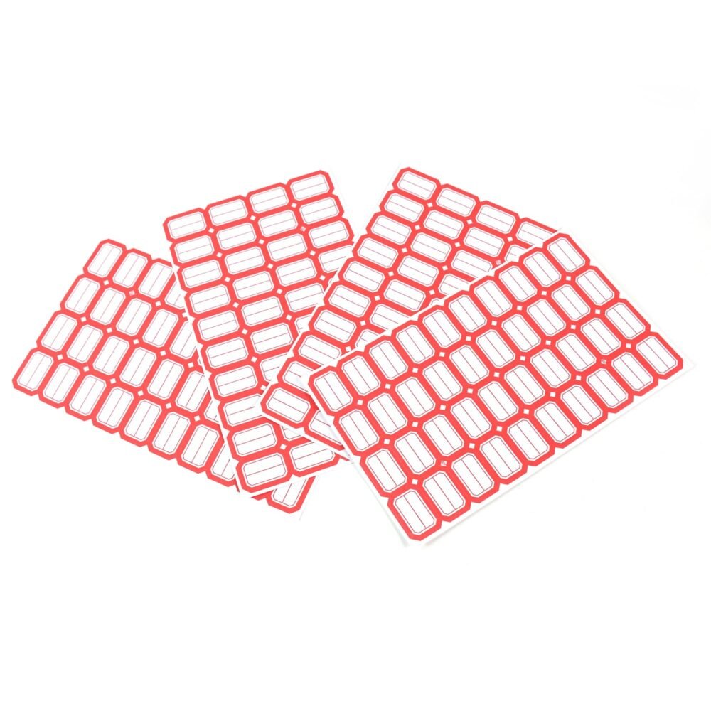 Writable Label Sticker Sheet – Bold Red Border for Easy Identification
