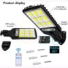 Solar LED Street Light – High Power with Motion Sensor & Remote Control