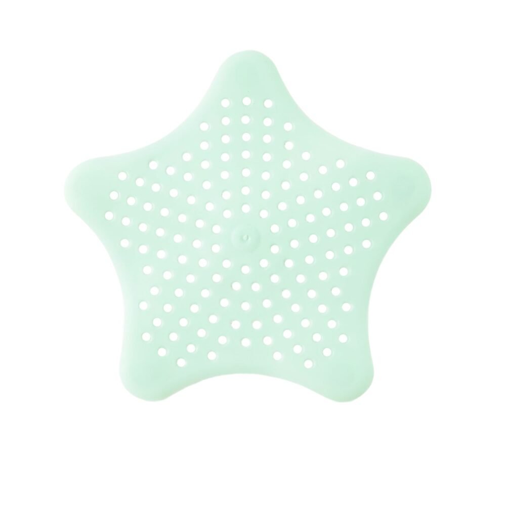 Silicone Star Shaped Sink Strainer – Mint Green Hair Catcher