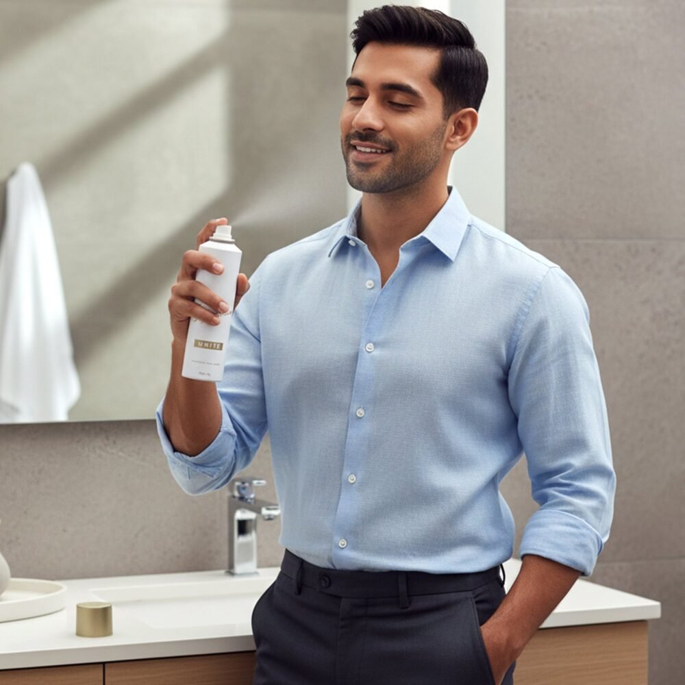 Signature White Body Spray – Long Lasting Fresh Fragrance for Men