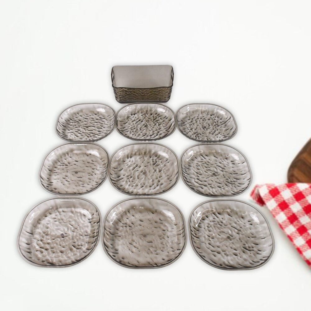 Reusable Plastic Dinner Plates Set – Durable & Lightweight 10-Pc