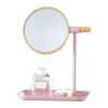 05_Vanity-Mirror.jpg Tabletop Makeup Mirror – Modern Round Frame with Wooden Finish