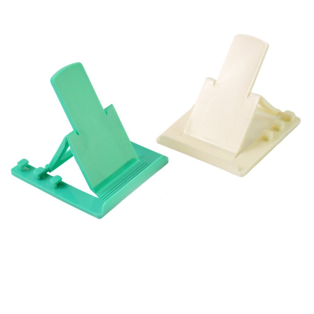 Mobile Phone Stand – Adjustable Foldable Plastic Holder Set (2 Pc)