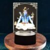 Lord Shiva 3D LED Frame – Soft Warm White Light Decor