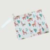 Printed Zipper Pouch – Compact Multipurpose Organizer with Wrist Strap