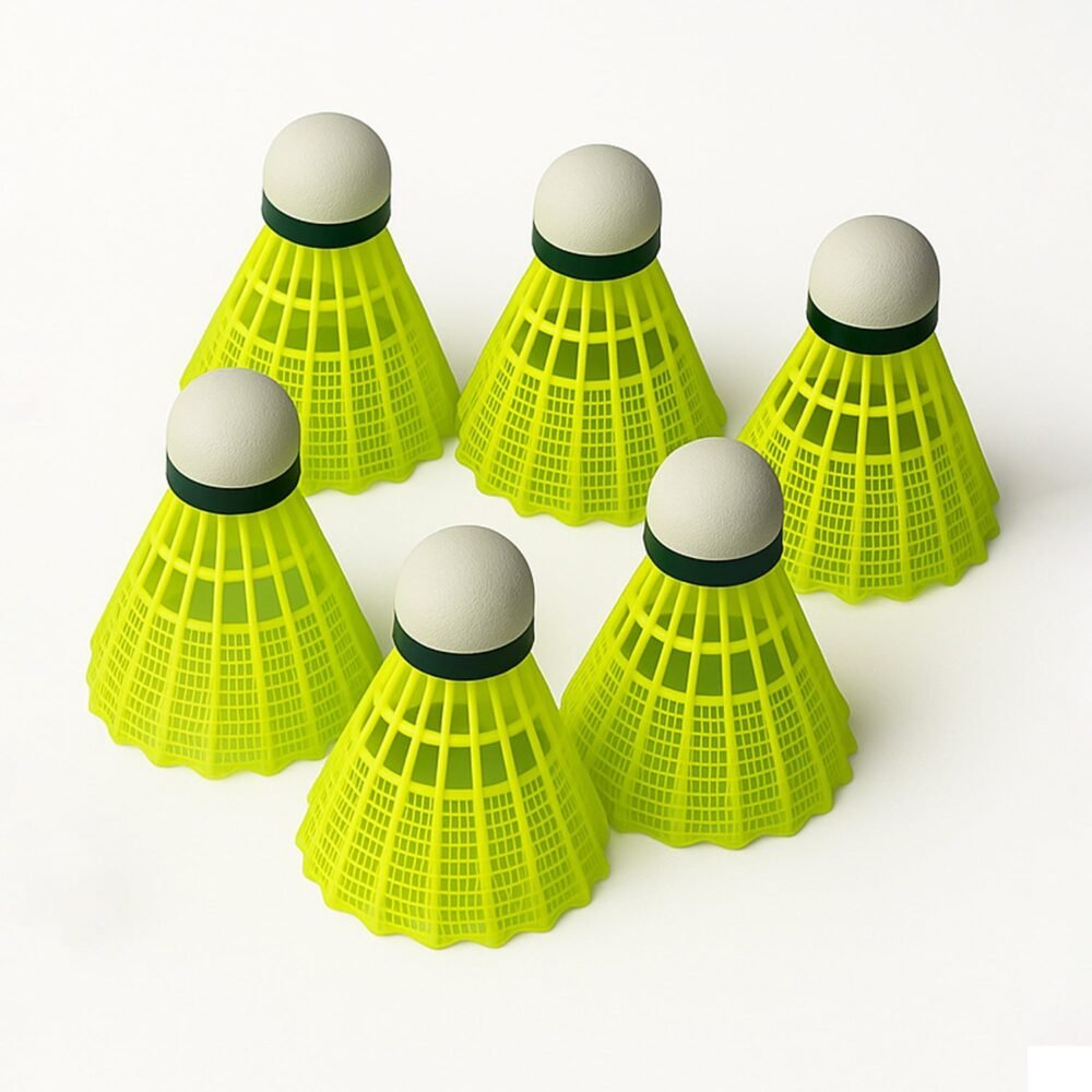 Plastic Shuttlecock – Durable & Consistent Flight (6 Pcs Set)