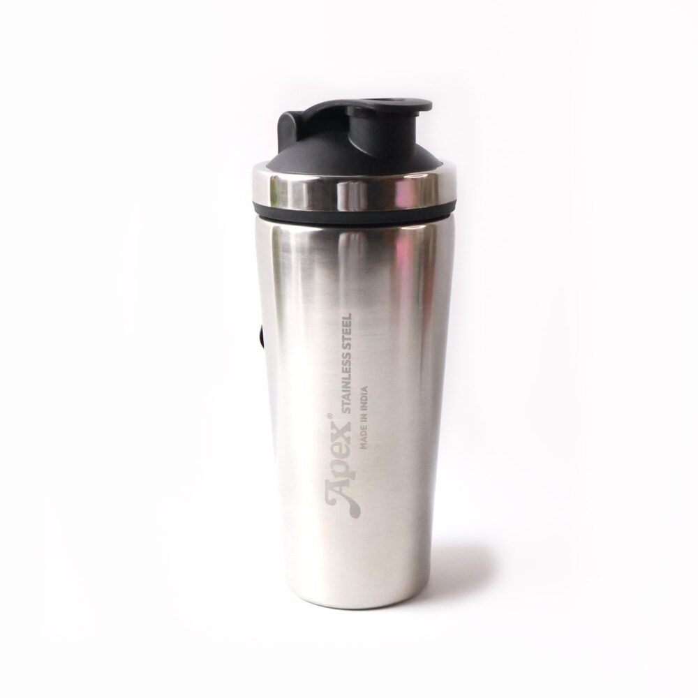 Stainless Steel Gym Shaker Bottle – 1000ml Leak-Resistant Flip Lid