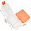 Portable Pill Organizer – Dual-Sided 8 Compartments Orange Box