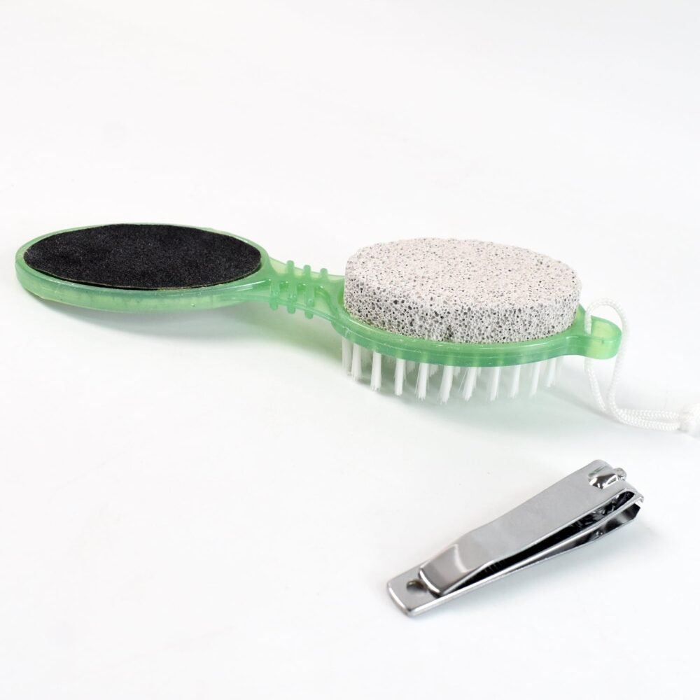Pedicure Tool – 5-in-1 Foot Scrubber with Nail Cutter for Smooth Feet
