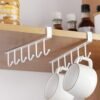 Metal Under-Shelf Storage Rack – 6 Hooks for Easy Organization