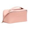 Travel Makeup Organizer Pouch – Waterproof Peach Zipper Bag