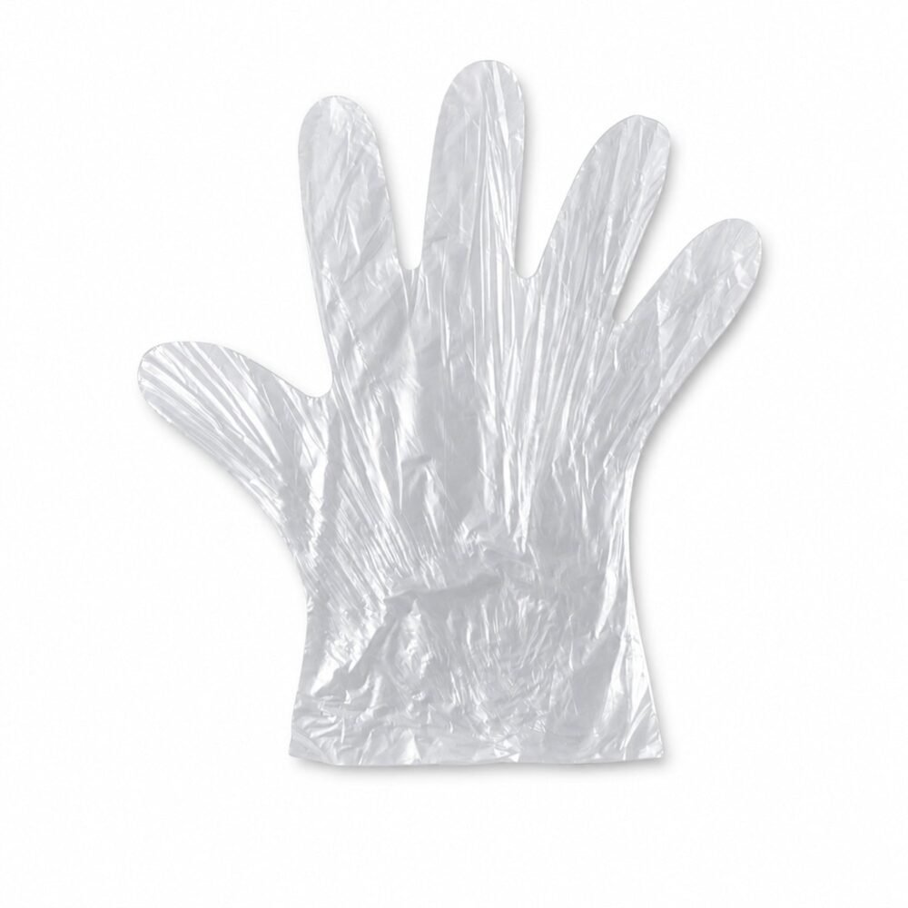 Disposable Plastic Gloves – 100 Pc, Clear, Food & Cleaning Use