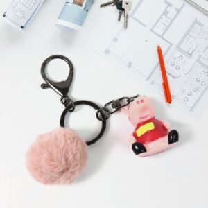 05_f9ac7430-77d4-4871-837d-50228eef147f.jpg Cartoon Keychain with Fluffy Pom – Cute Bag Charm Accessory