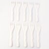 Compostable Bagasse Forks – Strong Eco-Friendly Disposable Cutlery 10-Pack