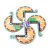Golden Swastik Shubh Labh Wall Hanging – Ganesh Idol Decor for Prosperity