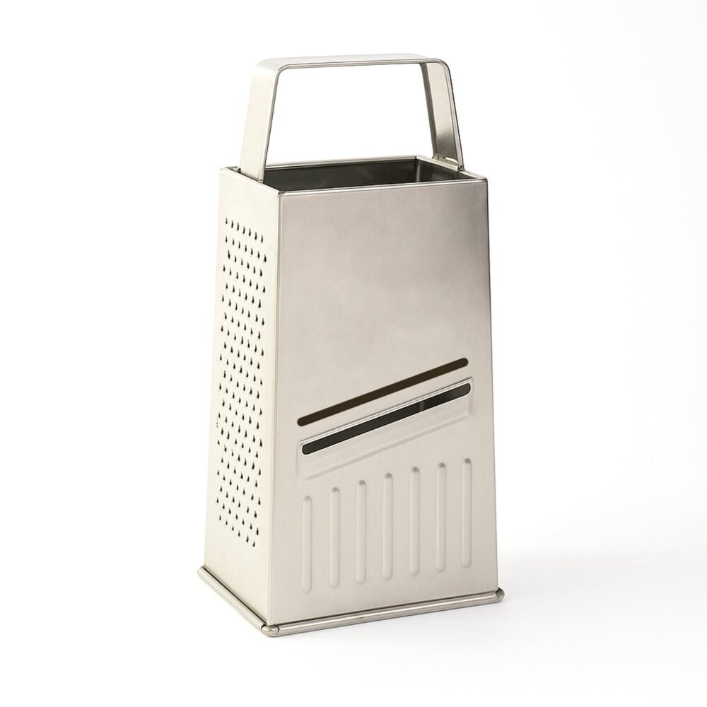 Stainless Steel 5-in-1 Grater and Slicer – Durable Kitchen Tool