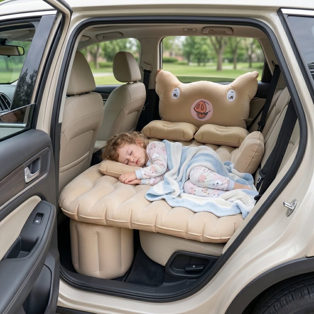 05_kid_lifestyle.jpg Car Air Mattress Bed Set – Cute Pig Design & Portable Comfort