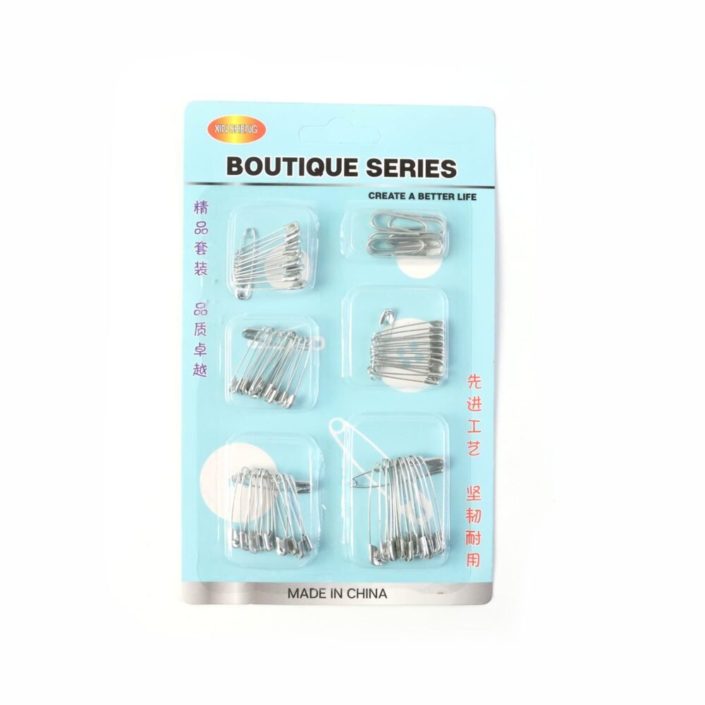 Metal Safety Pin Set – Durable Multipurpose Tailoring & Repair Kit