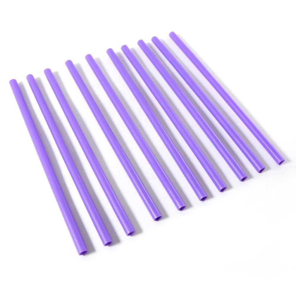 Reusable Plastic Drinking Straws – Pack of 10 Durable Straws