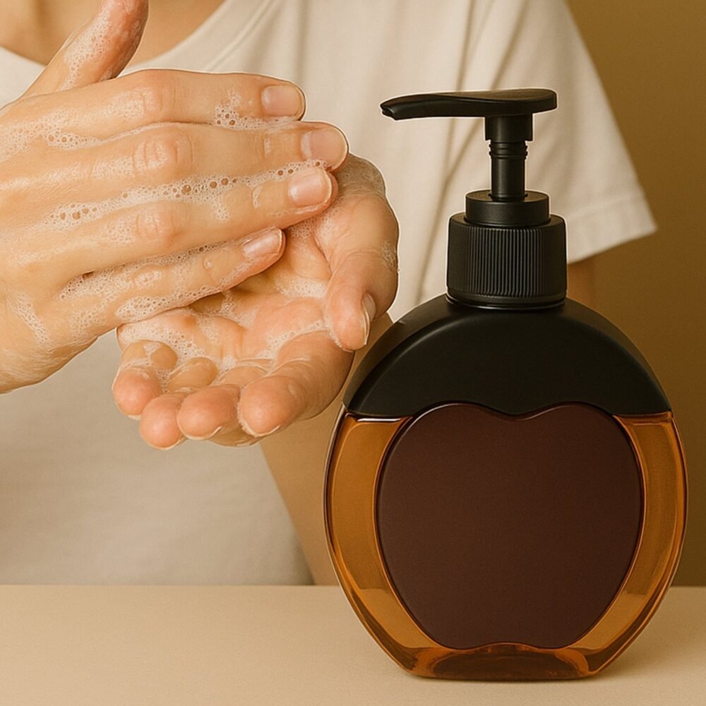 Liquid Soap Dispenser – Refillable Apple-Shaped 350 ML Capacity