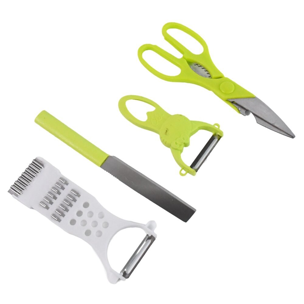 Kitchen Cutting Set – 4-Piece Stainless Steel Multi-Tool Kit