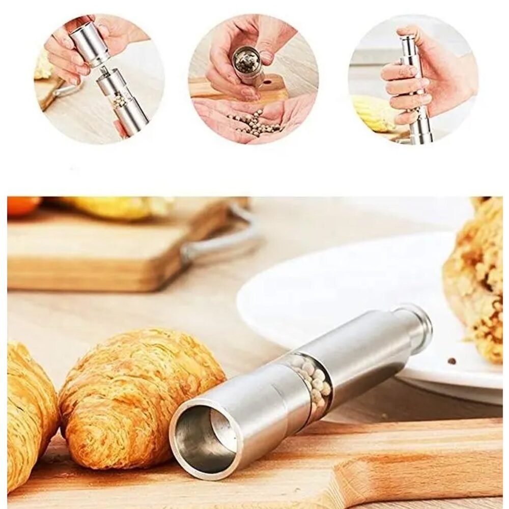 06_2ce0ae0b-11c1-43cc-a2c1-4adcb5a55dd5.jpg Thumb Press Grinder ñ Steel Salt & Pepper Mill | ProChef Gadgets