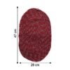 Red Oval Non-Slip Floor Mat – Durable & Soft for Indoor Use