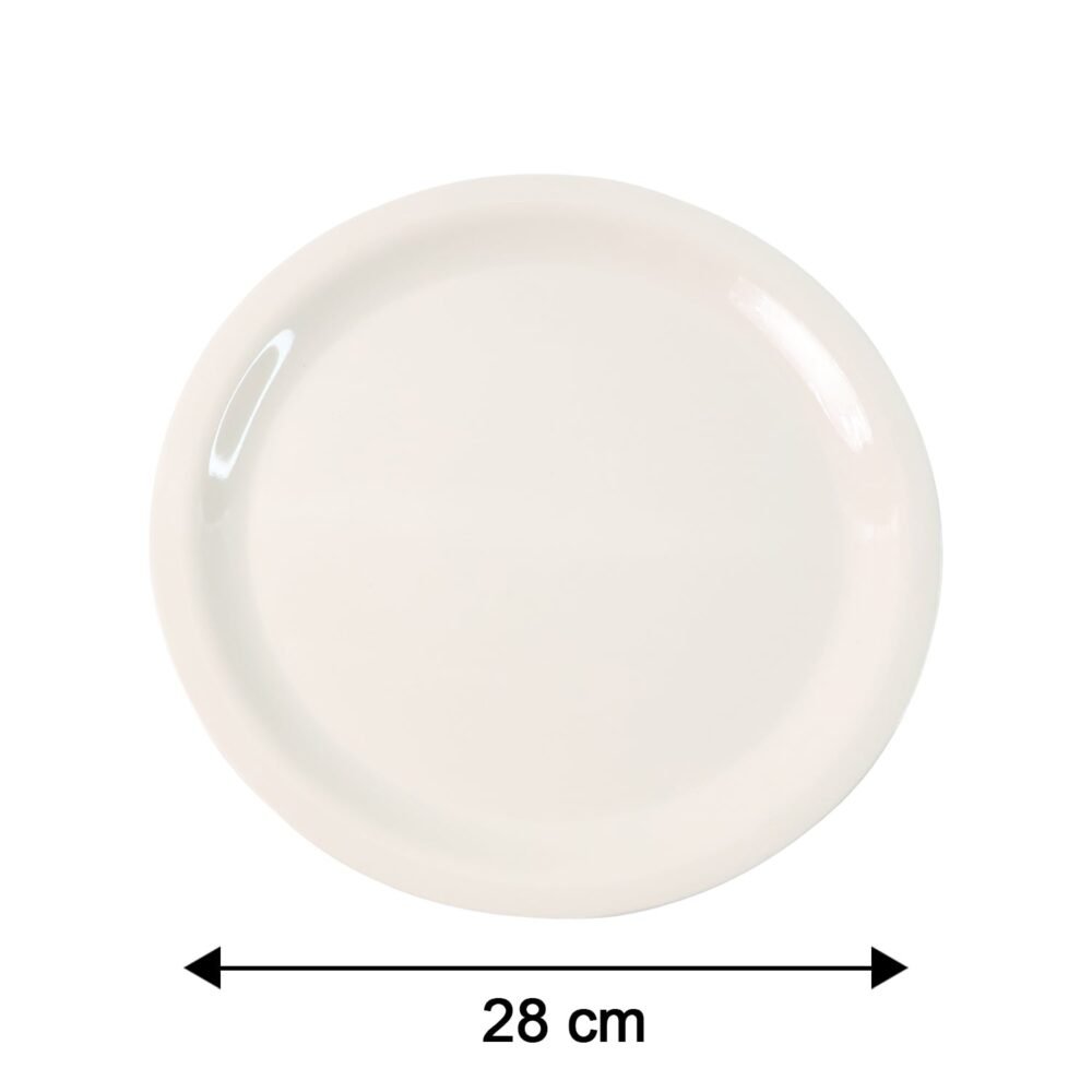 Round Dinner Plate 28cm – Durable & Heat-Resistant Serving Plate