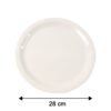 Round Dinner Plate 28cm – Durable & Heat-Resistant Serving Plate
