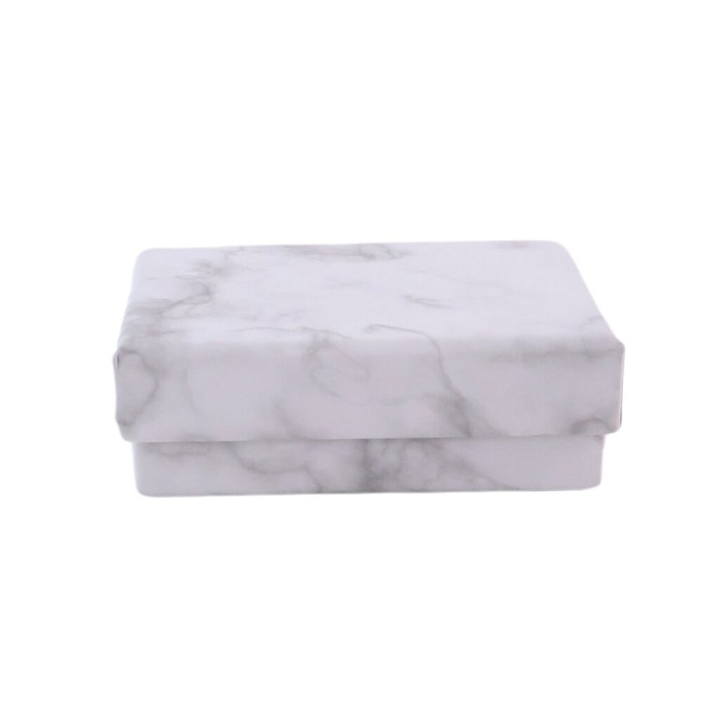 Marble Jewelry Gift Box 8x5 cm – Elegant Velvet Insert