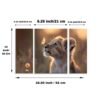 Lion Cub Wall Art – Vibrant 3-Panel MDF Wall Decor