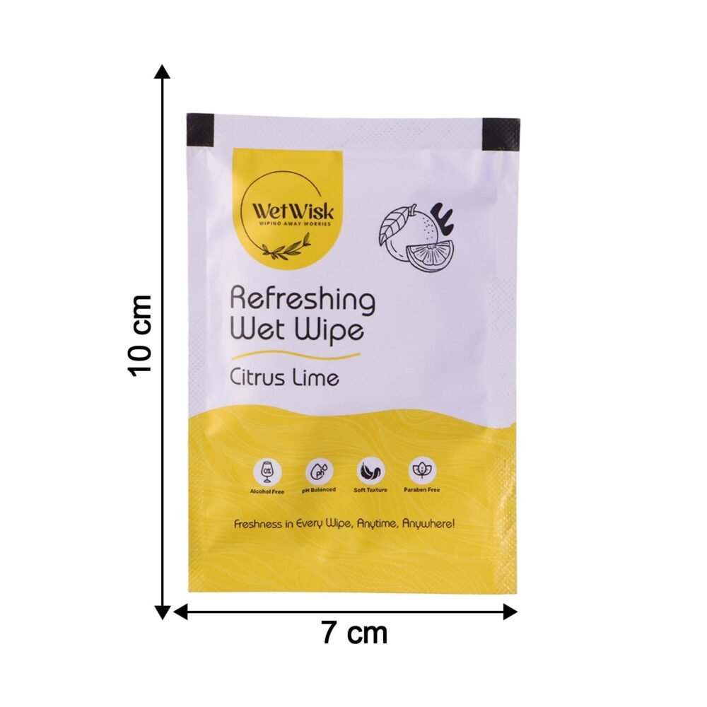 Citrus Lime Wet Wipes – Refreshing & Gentle Face, Hand & Body Cleansing