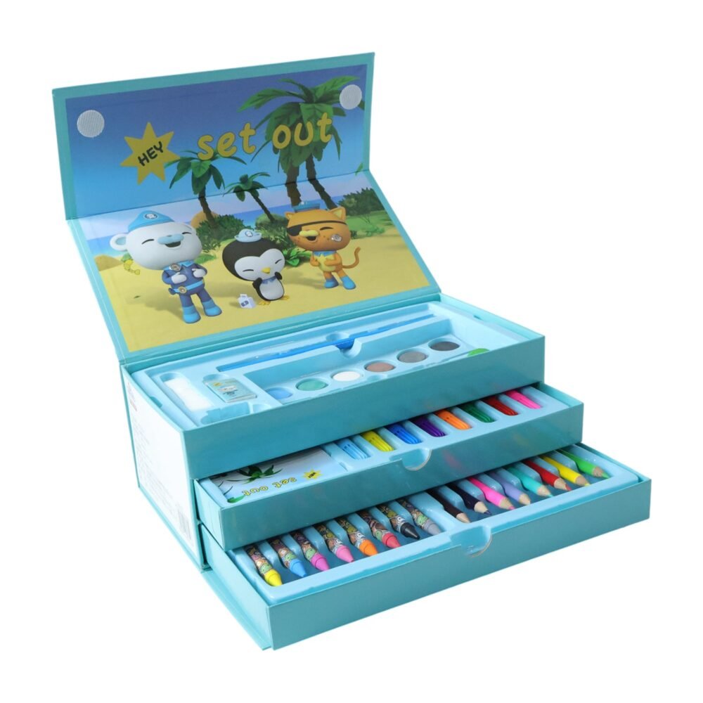 Kids Drawing Kit Box – Complete Cartoon Art Set with Colors