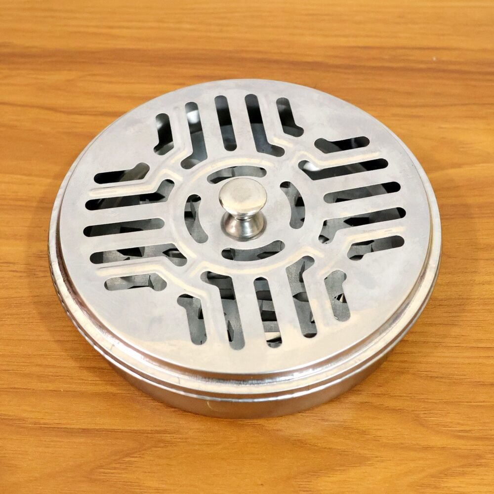 Mosquito Coil Stand – Stainless Steel Safe Burner with Vent Lid