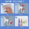 Plastic Suction Cup Hooks – Strong Hold & Reusable 4-Pc Set