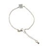 Adjustable Chain Bracelet with Square Stone Charm – Elegant Style