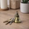Temple Bell Keychain – Durable Metal Spiritual Charm