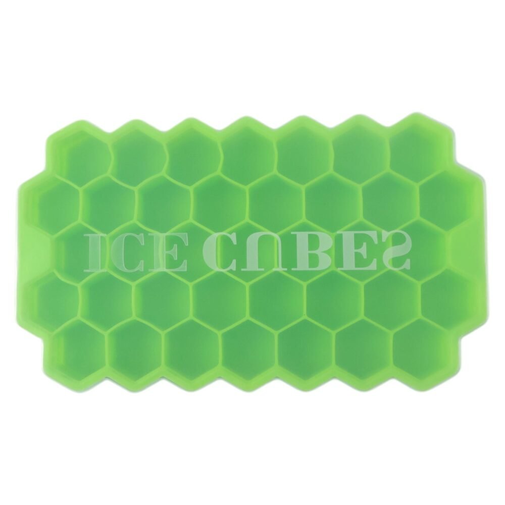 Honeycomb Silicone Ice Cube Tray with Lid – Hexagon Shape Design